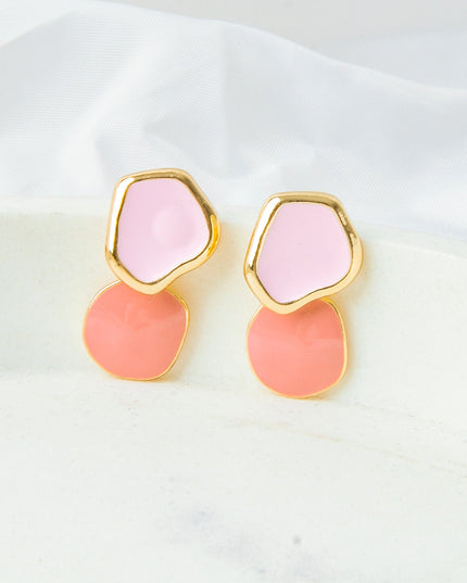 Pastel Double Abstract Earrings