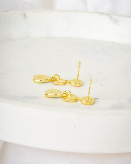 Dreifarbige Pastellohrringe