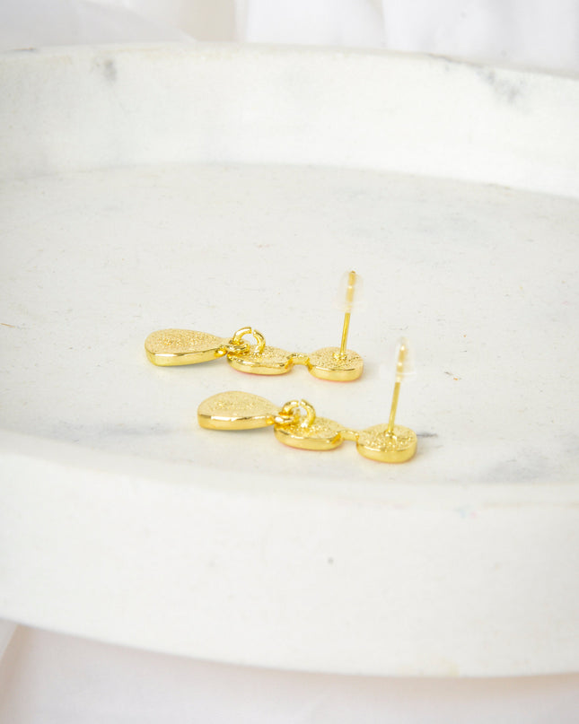 Dreifarbige Pastellohrringe