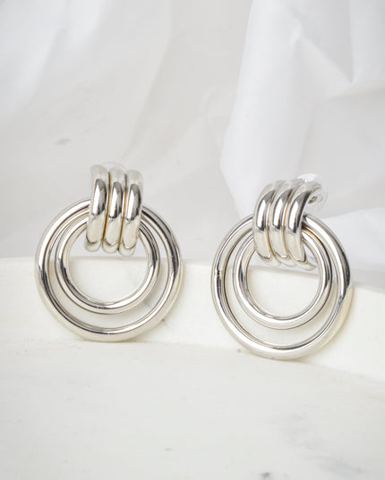 Earrings - Round | Handle: fulbevalo-round-twisted-silver-double-ii