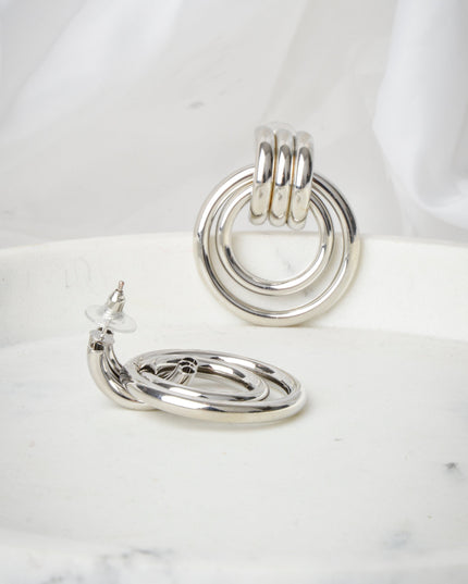 Earrings - Round | Handle: fulbevalo-round-twisted-silver-double-ii