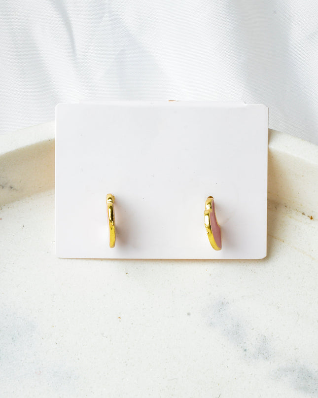 Herzförmige Ohrringe – Rosa