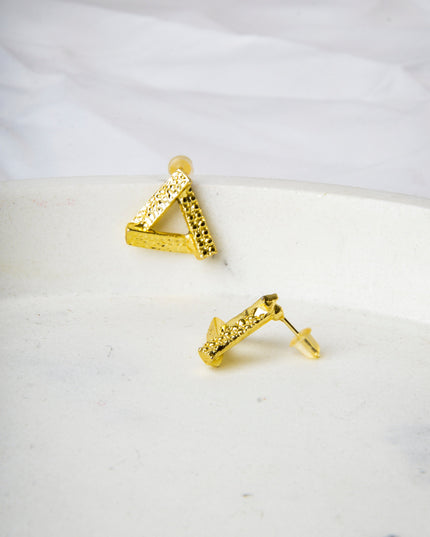 Triangle Gold Earrings