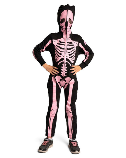 Girl's Pink Skeleton Costume