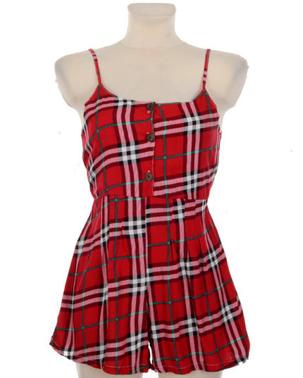 Knopf-Strampler - Kariert I