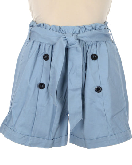 Blaue Shorts mit Knöpfen – Bequeme Passform