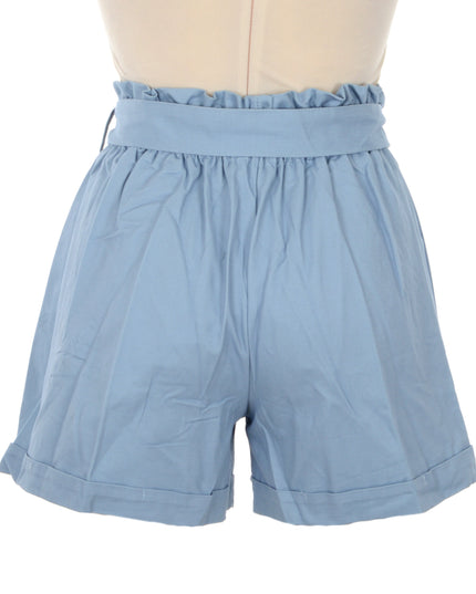 Blaue Shorts mit Knöpfen – Bequeme Passform