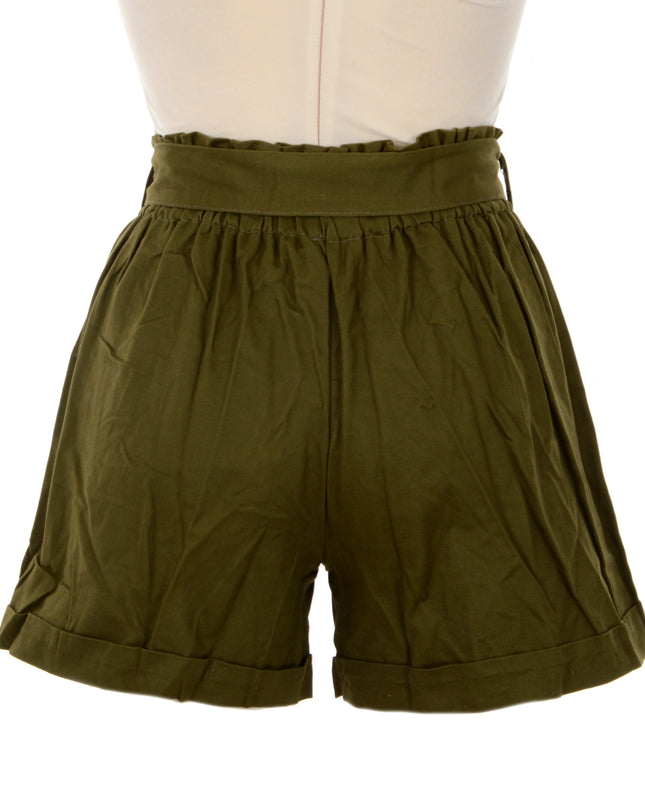 Khaki-Shorts mit Knöpfen – Lässiger Stil