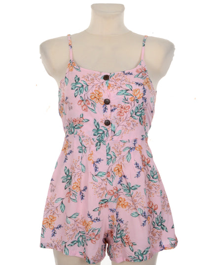 Knopf-Strampler - Blumenmuster I