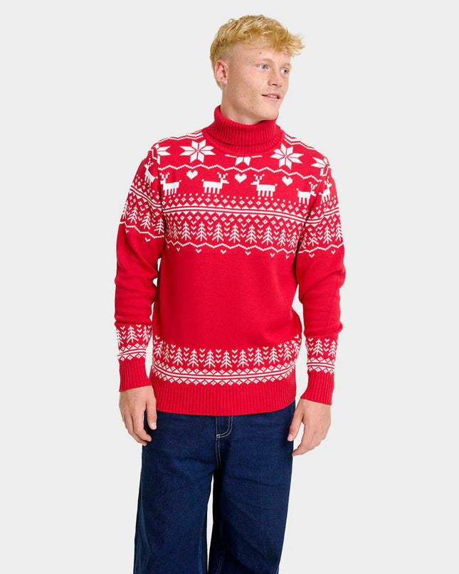 Men's Turtleneck "Greenlandish" Organic Cotton Christmas Sweater
