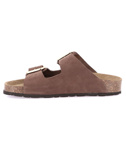Grünland Marrone Double Strap Women's Slippers