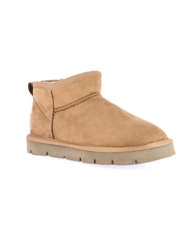 Grünland Damen-Stiefeletten Extra Short - Cuoio | Gemütlich und trendig für Weihnachten