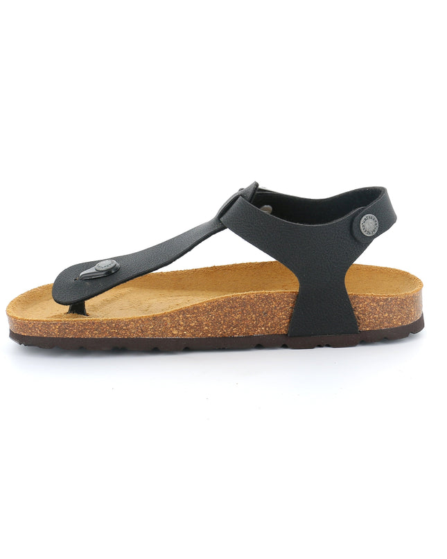 Grünland Schwarze Damen-Flip-Flops