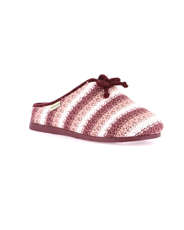 Grünland ADRA Damen-Hausschuhe – Bordeaux Multi | Bequemer Urlaubsstil