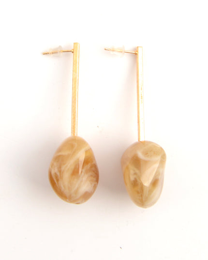 Brown Resin Earrings for Christmas