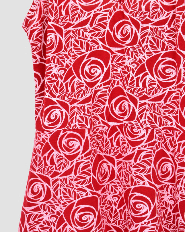 Red Rose Onion Dress