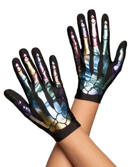 Iridescent Skeleton Gloves