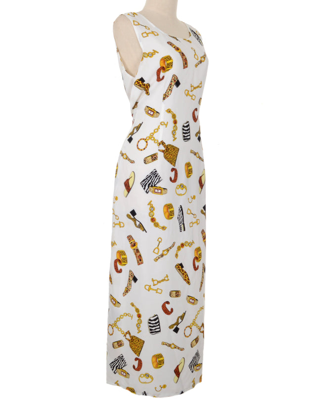 Vintage-Maxikleid – Weiß