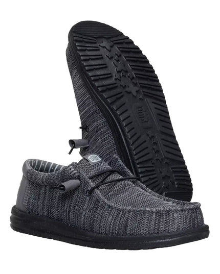 HeyDude - Wally Stretch Sox Granitgrau Schwarz