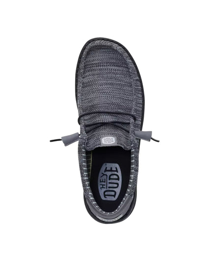 HeyDude - Wally Stretch Sox Granitgrau Schwarz