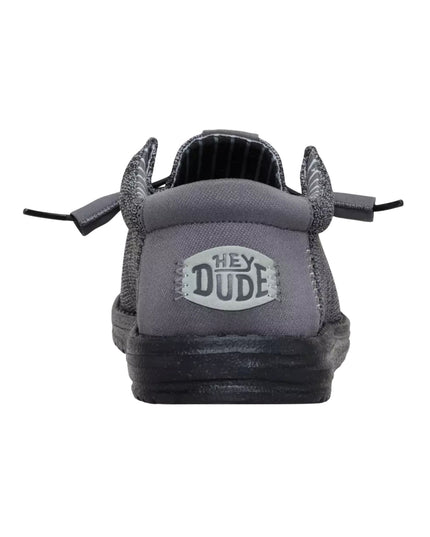 HeyDude - Wally Stretch Sox Granitgrau Schwarz
