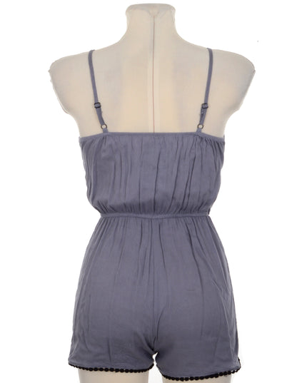 Bestickter Strampler - Grau