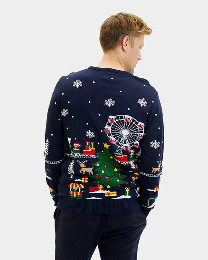 LED-Weihnachtsmarktpullover für Herren