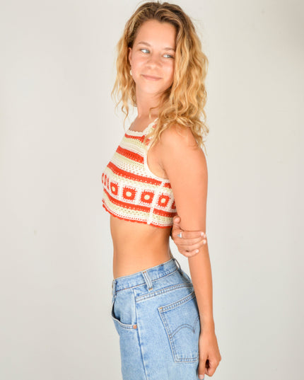 Gehäkeltes Top – Braun, limitierte Auflage