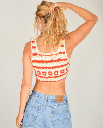 Gehäkeltes Top – Braun, limitierte Auflage