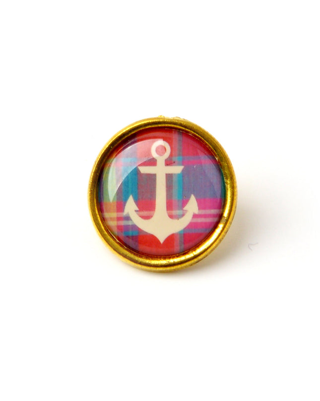 Anchor II Stud Earrings - Nautical-Inspired Jewelry