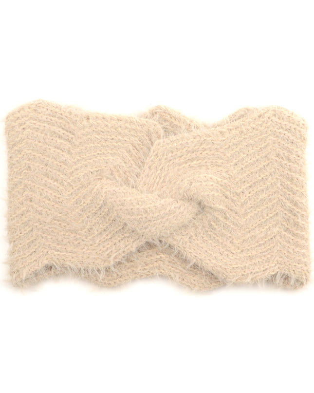 Beige Wavy Headband