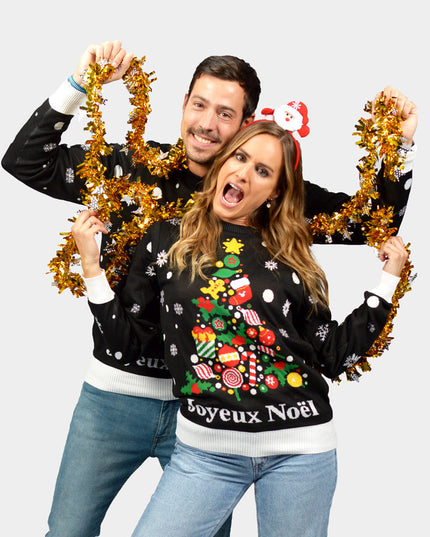 Black "Merry Christmas" Couples Sweater
