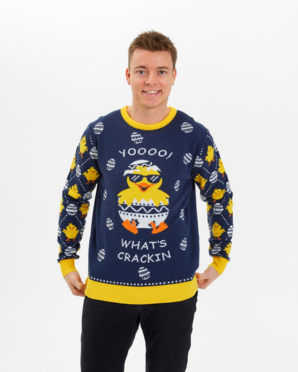 Osterpullover „What's Cracking“ – Damenstil