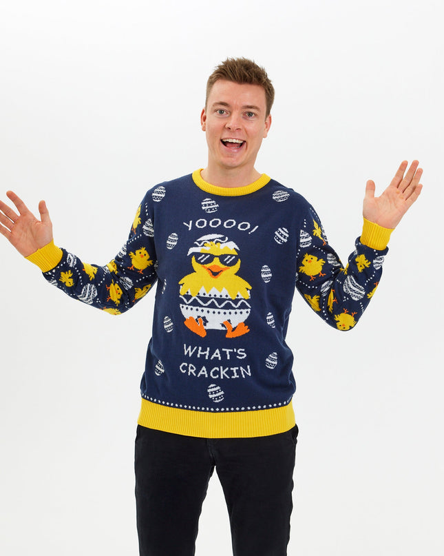 Osterpullover „What's Cracking“ – Damenstil