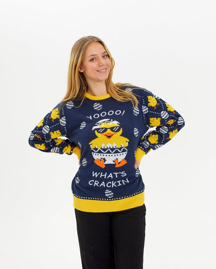Osterpullover „What's Cracking“ – Damenstil