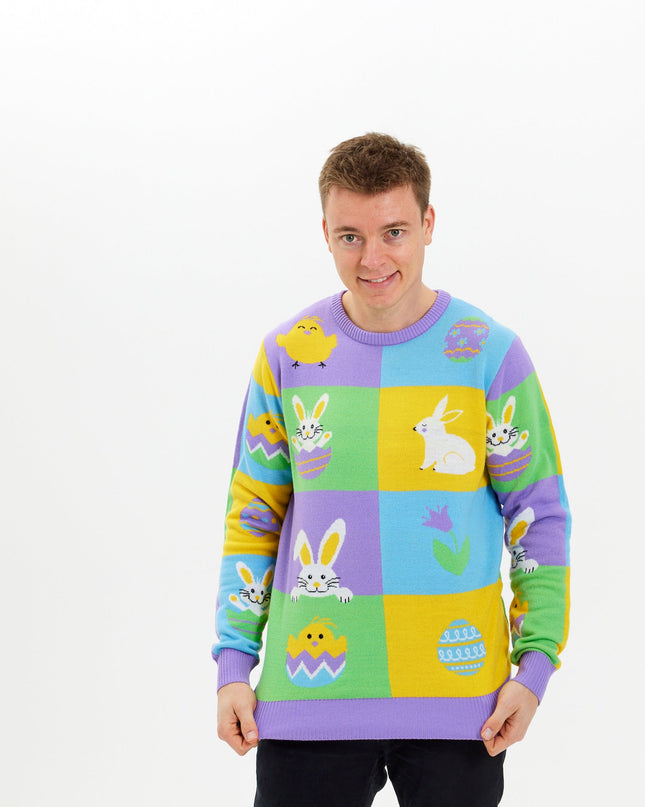 Patchwork-Osterpullover – Damenversion