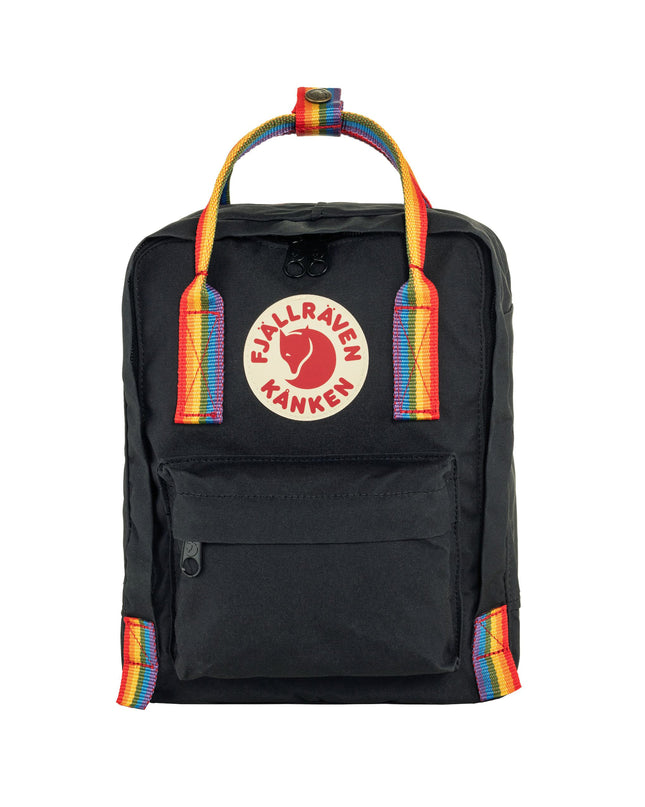 Fjällräven Kånken Mini – Schwarz-Regenbogen | Einzigartige Geschenkidee