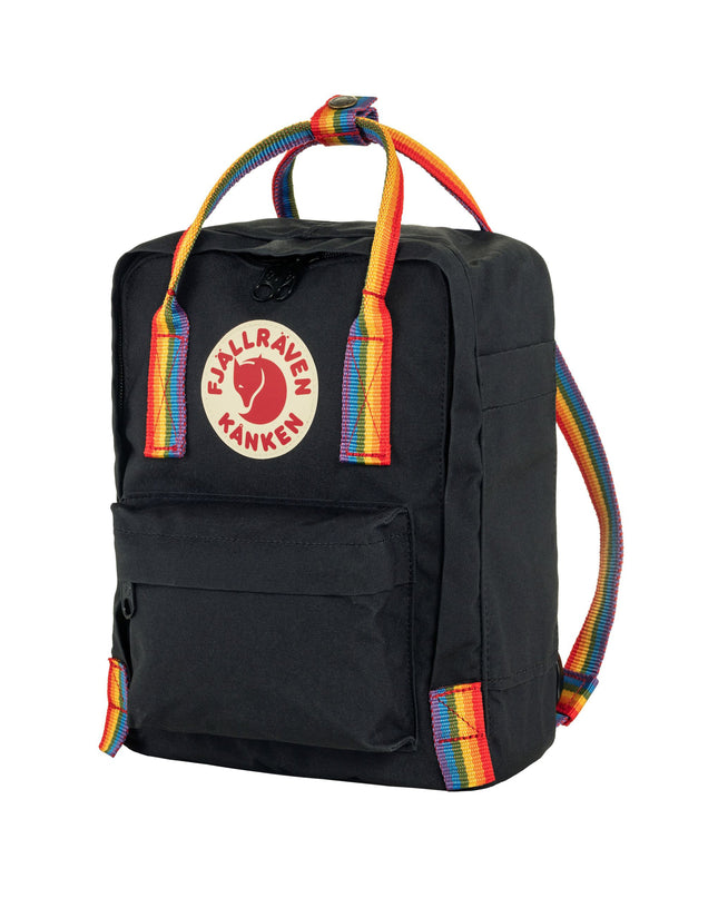 Fjällräven Kånken Mini – Schwarz-Regenbogen | Einzigartige Geschenkidee