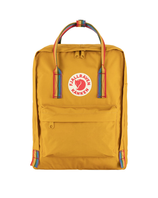 Fjallraven Kanken – Ockerfarbene Regenbogen-Geschenkbox