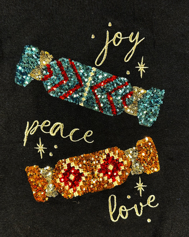 Vintage Joy Peace Love Hässlicher Weihnachtspullover für alle