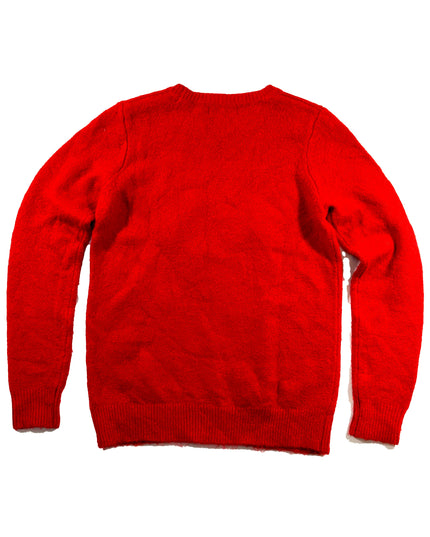 Vintage-Weihnachtspullover – Hässlicher Weihnachtspullover mit Weihnachtsmann und Dalmatiner