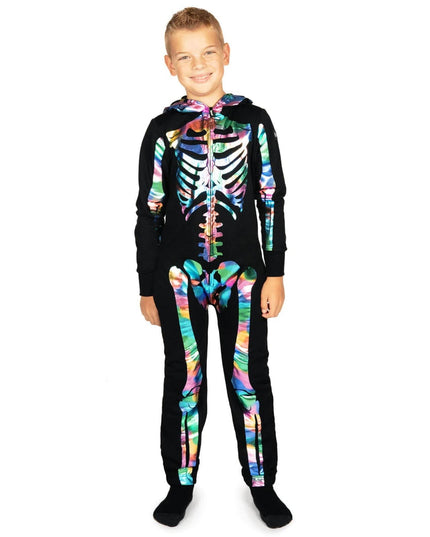 Boy's Iridescent Skeleton Costume