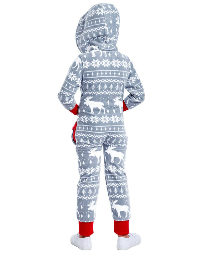 Boy's Grey Moose Jumpsuit