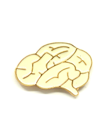 White Brain Pin