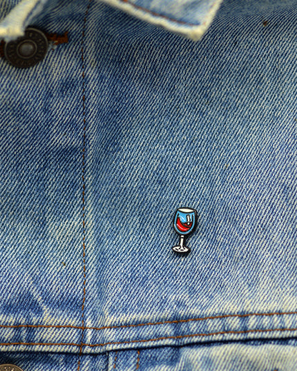 Brosche – Weinglas