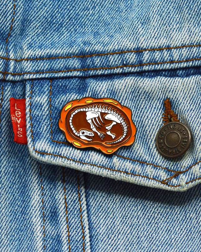 Brosche - Brontosaurus Dino für Osterspaß