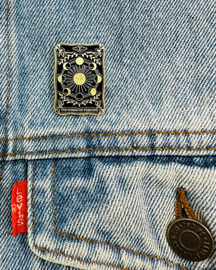 Brosche – Dunkles Tarot | Rad des Schicksals | Accessoires