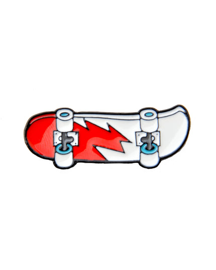 Red Lightning Skateboard-Anstecknadel – Sportliches Accessoire