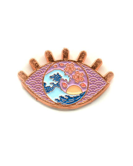 Hokusai Eye Design Pin