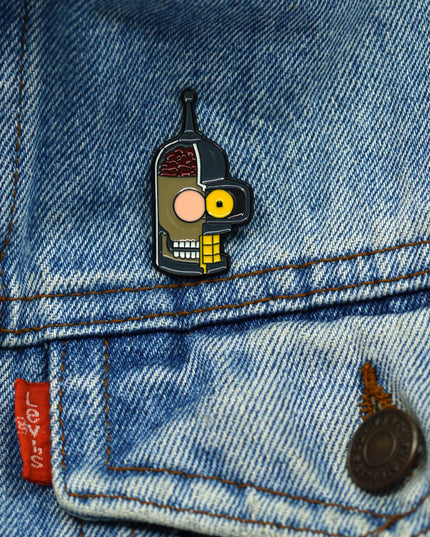 Anstecknadel – Zwei Gesichter